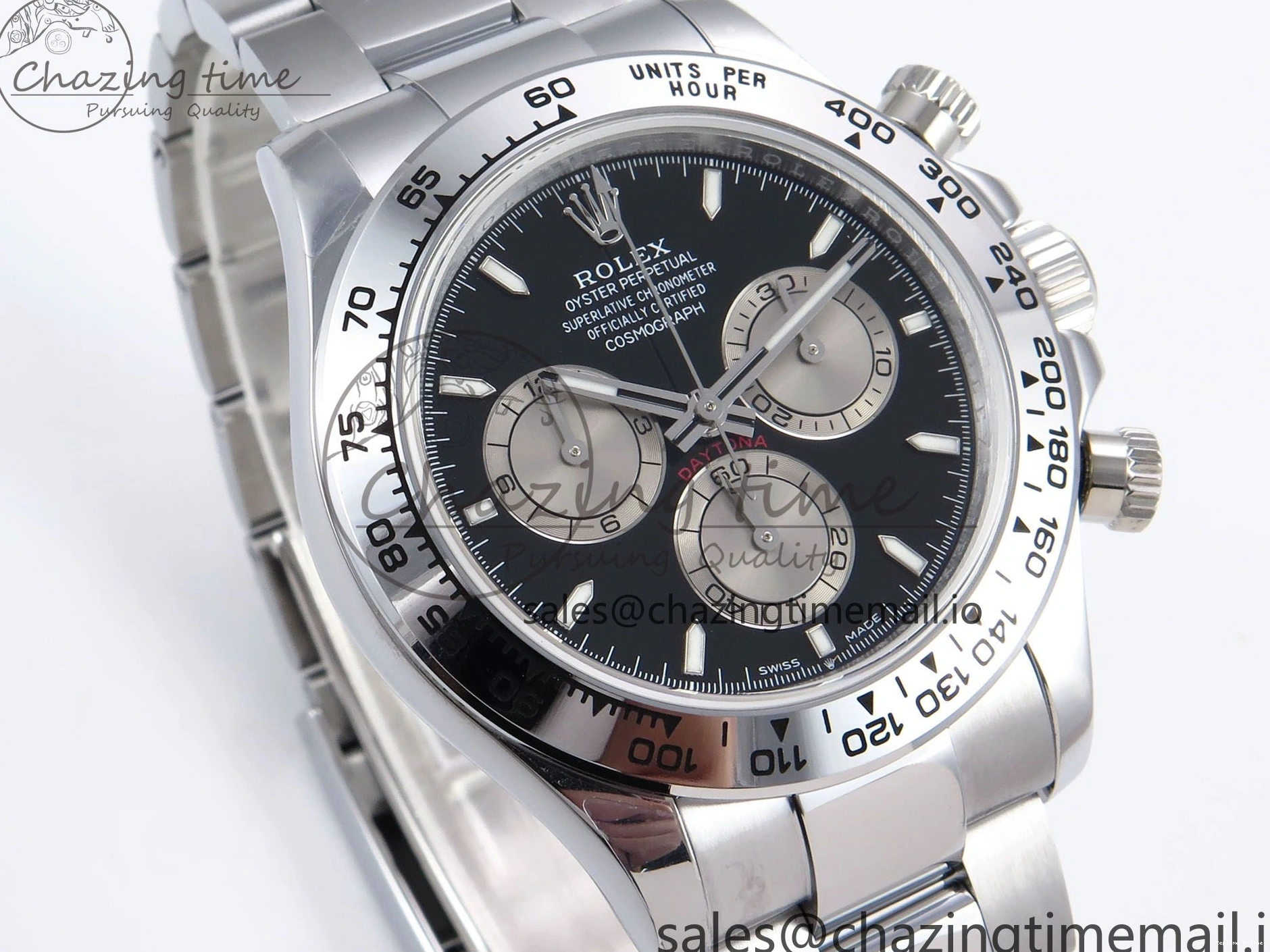 0402 Daytona 126509 QF 1:1 Best Edition Black Silver Dial on SS Bracelet SH4131 V6 (Gain Weight） DailyWear 1007
